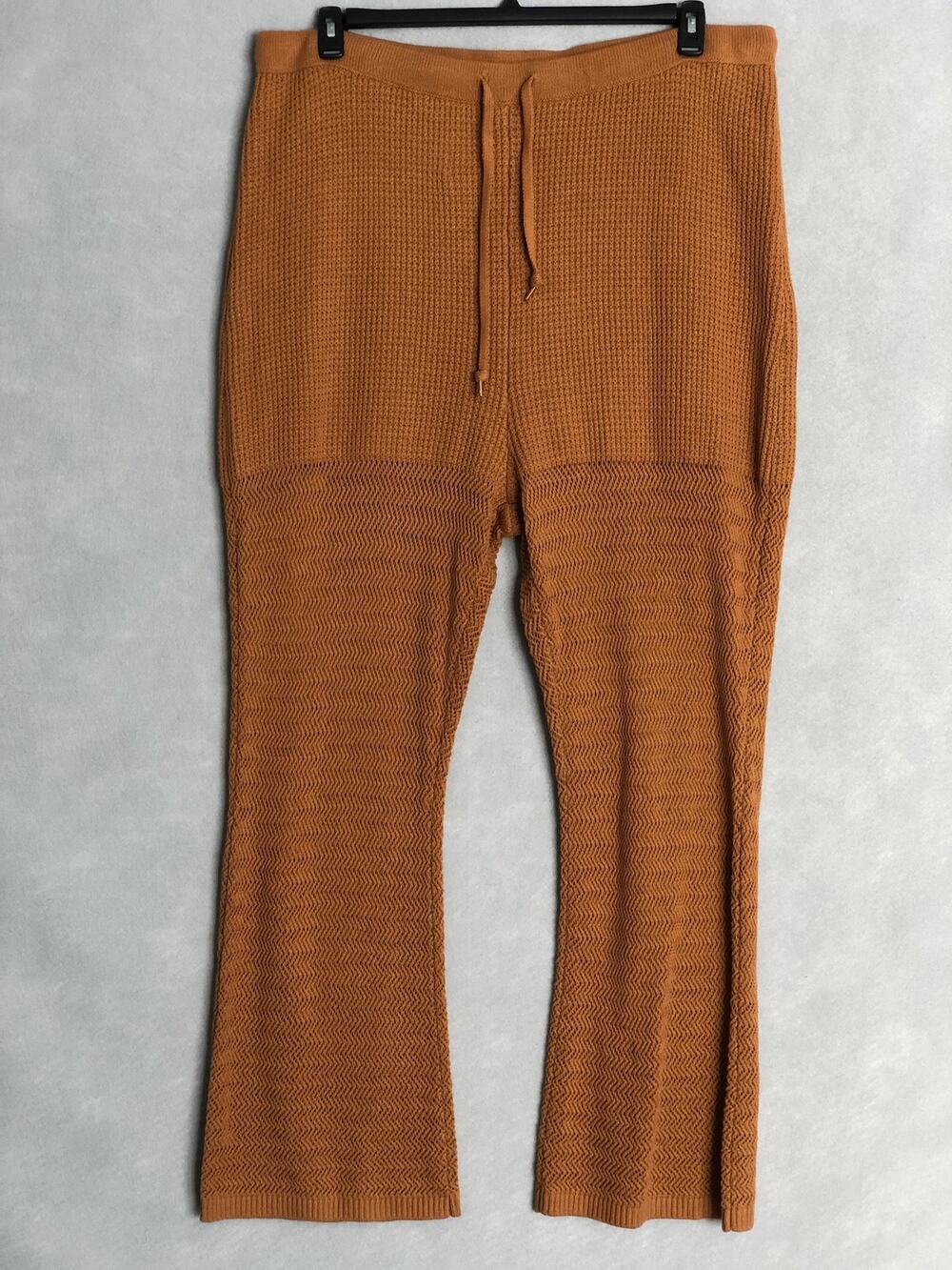 Nina Parker Wide Leg Pants Knit Drawstring Women's Size 3X NEW